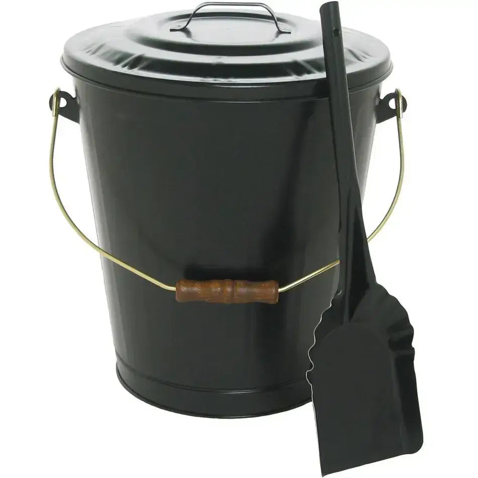 Black Imperial Ash Container and Shovel Set from Cabin Depot for safe ash storage and transport.