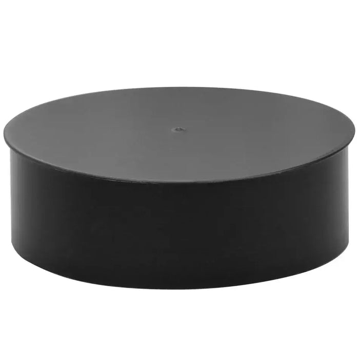 Imperial 6-inch black matte no crimp end cap for flue pipe closure.