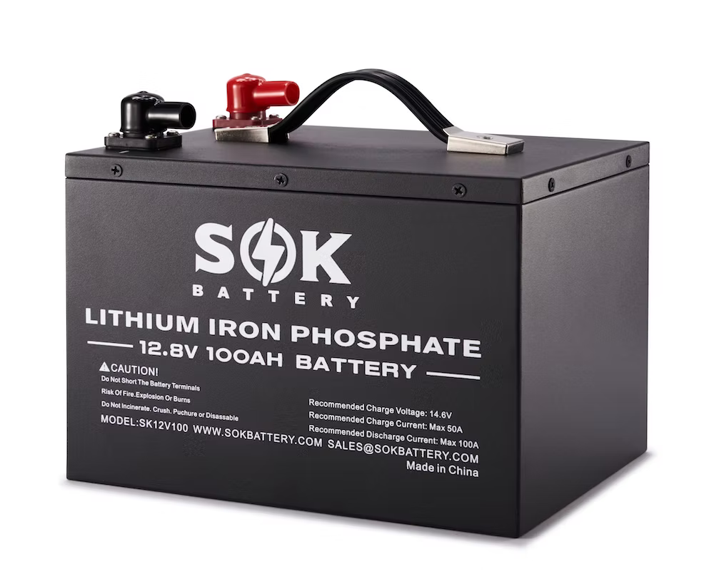 Batterie SOK 12 V 100 Ah LiFePO4 avec chauffage intégré