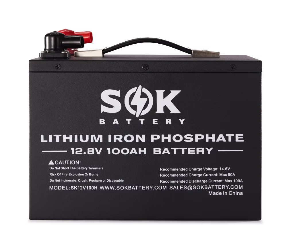 Batterie SOK 12 V 100 Ah LiFePO4 avec chauffage intégré