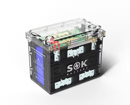 Batería SOK de 12 V y 100 Ah LiFePO4 con caja transparente sellada