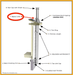 Diagram of Summum Pro Storm Collar with stainless steel construction, featuring components like chimney length and ventilated roof flashing.