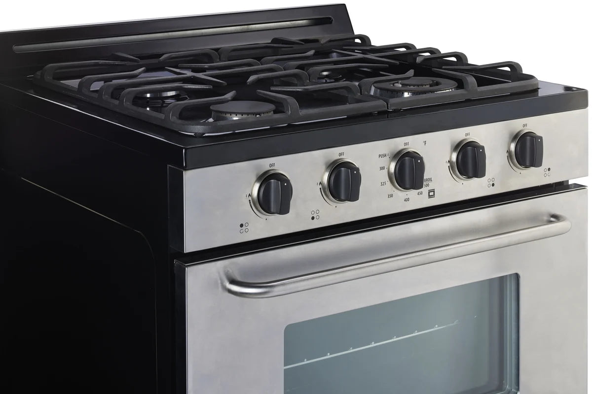 Cuisinière au propane Unique 30" (allumage par batterie) - Acier inoxydable