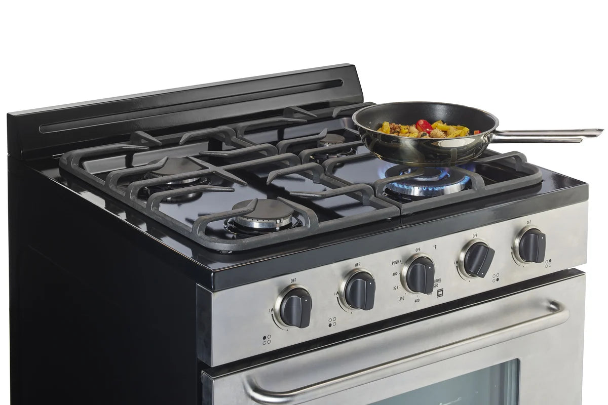 Cuisinière au propane Unique 30" (allumage par batterie) - Acier inoxydable