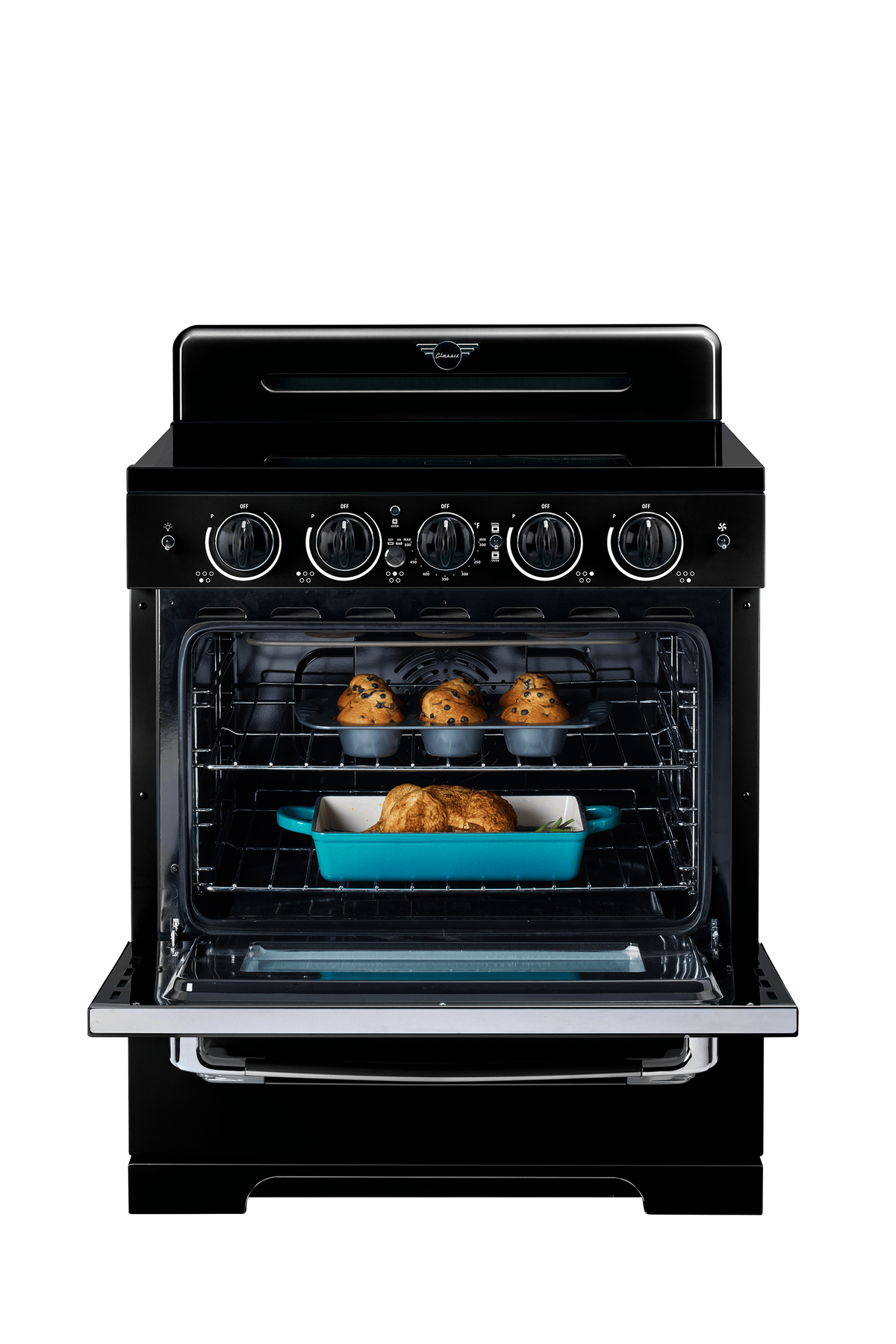 Unique Classic Retro 30" Induction Range - Black
