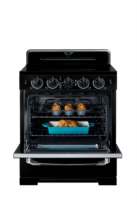 Unique Classic Retro 30" Induction Range - Black