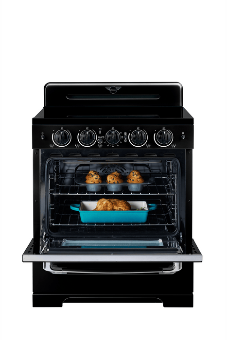 Unique Classic Retro 30" Induction Range - Black
