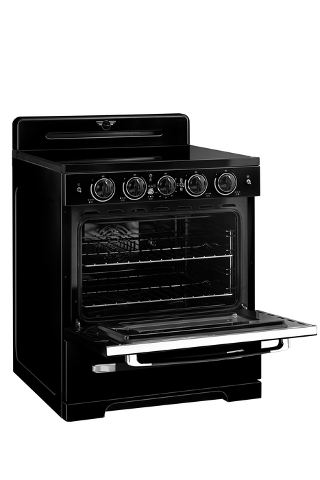 Unique Classic Retro 30" Induction Range - Black