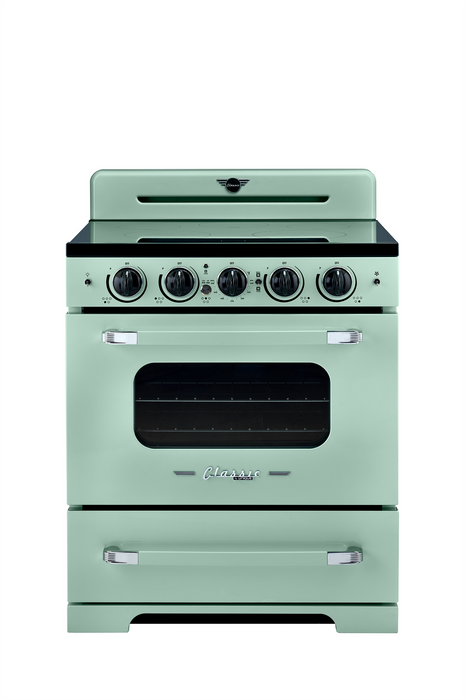 Unique Classic Retro 30" Induction Range - Light Green