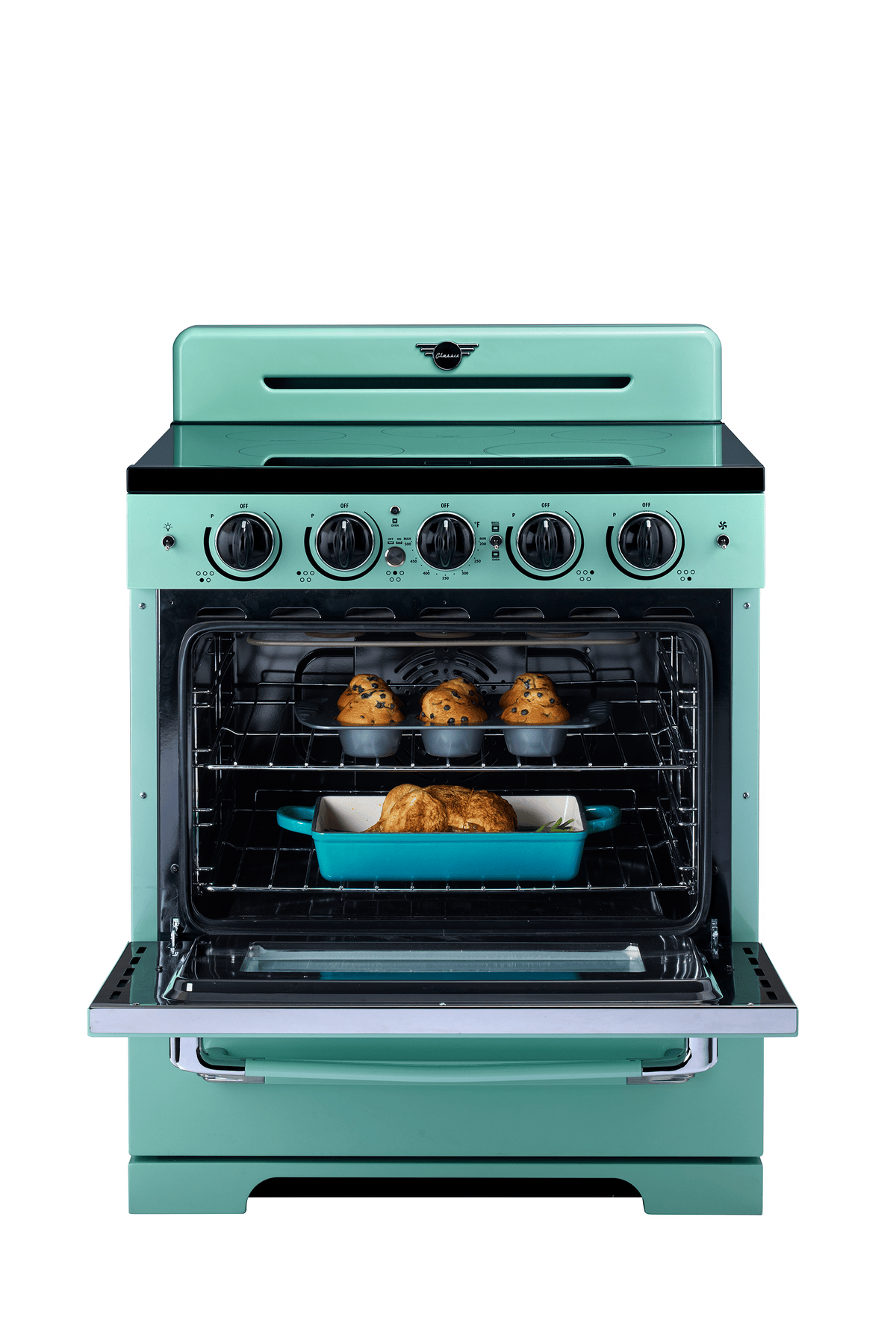 Unique Classic Retro 30" Induction Range - Turquoise