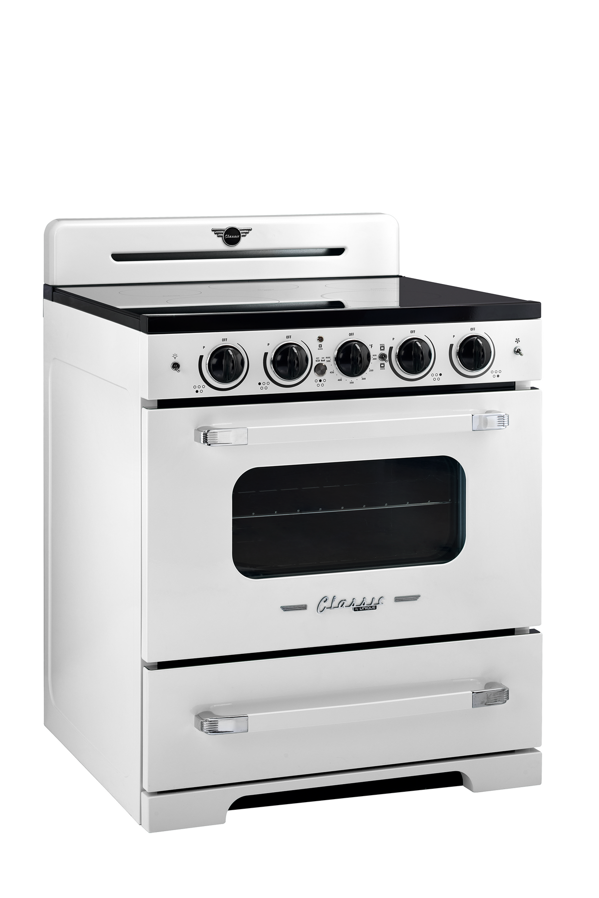 Unique Classic Retro 30" Induction Range - White