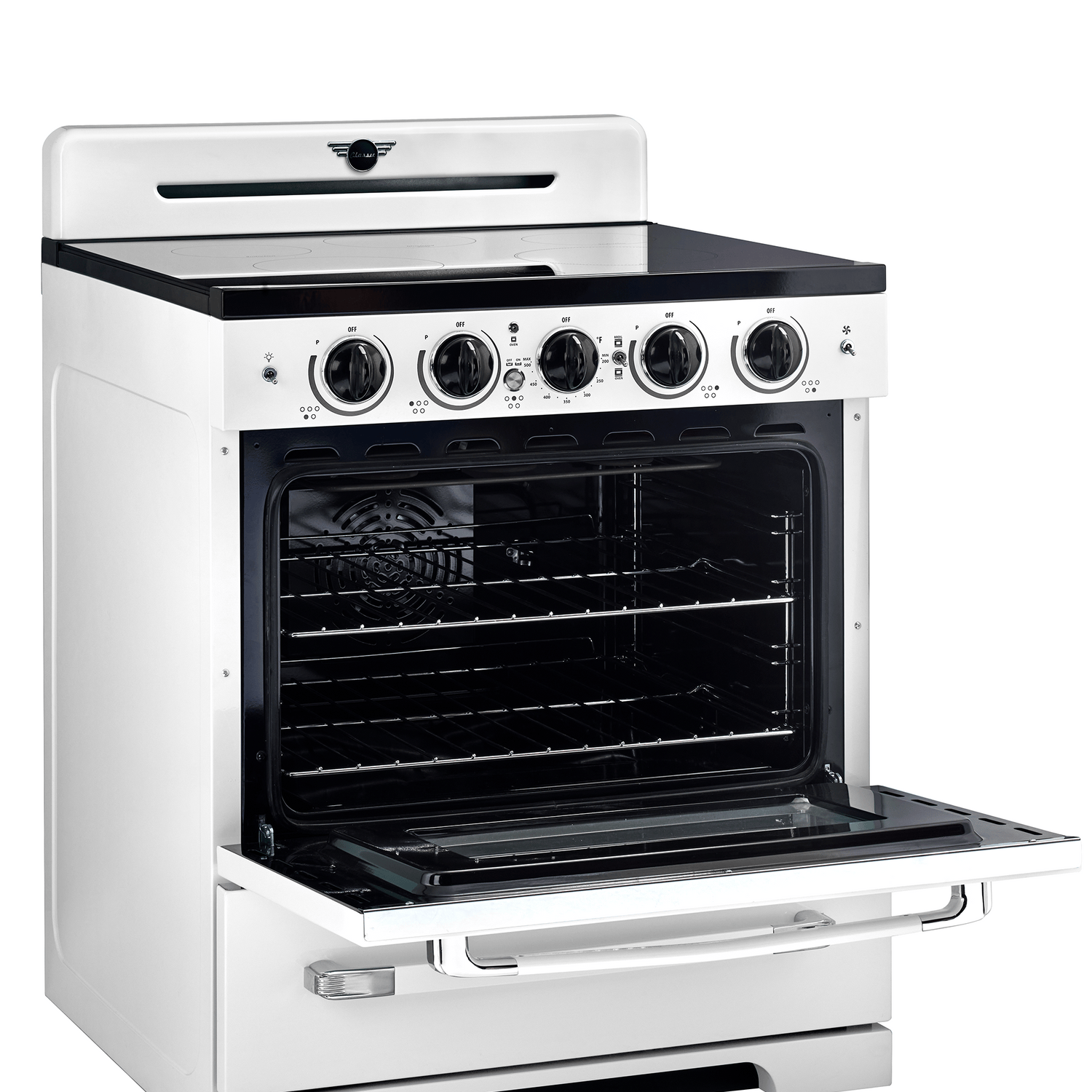 Unique Classic Retro 30" Induction Range - White