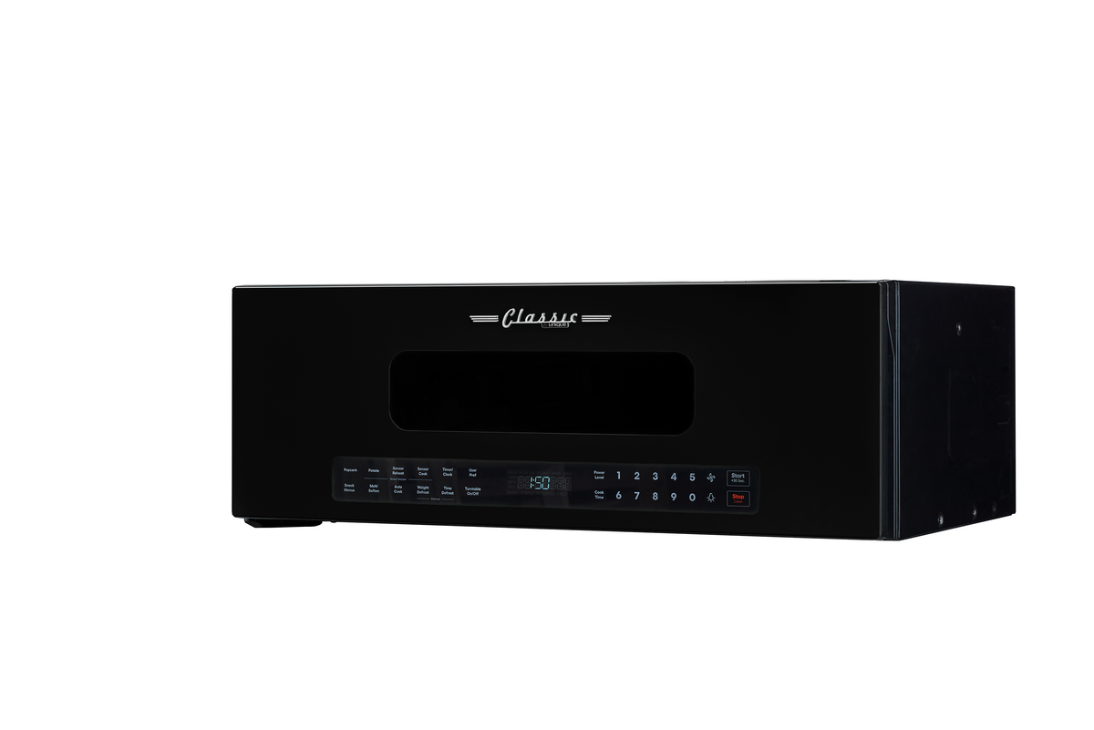 Unique Classic Retro 30" Over The Range Microwave - Black