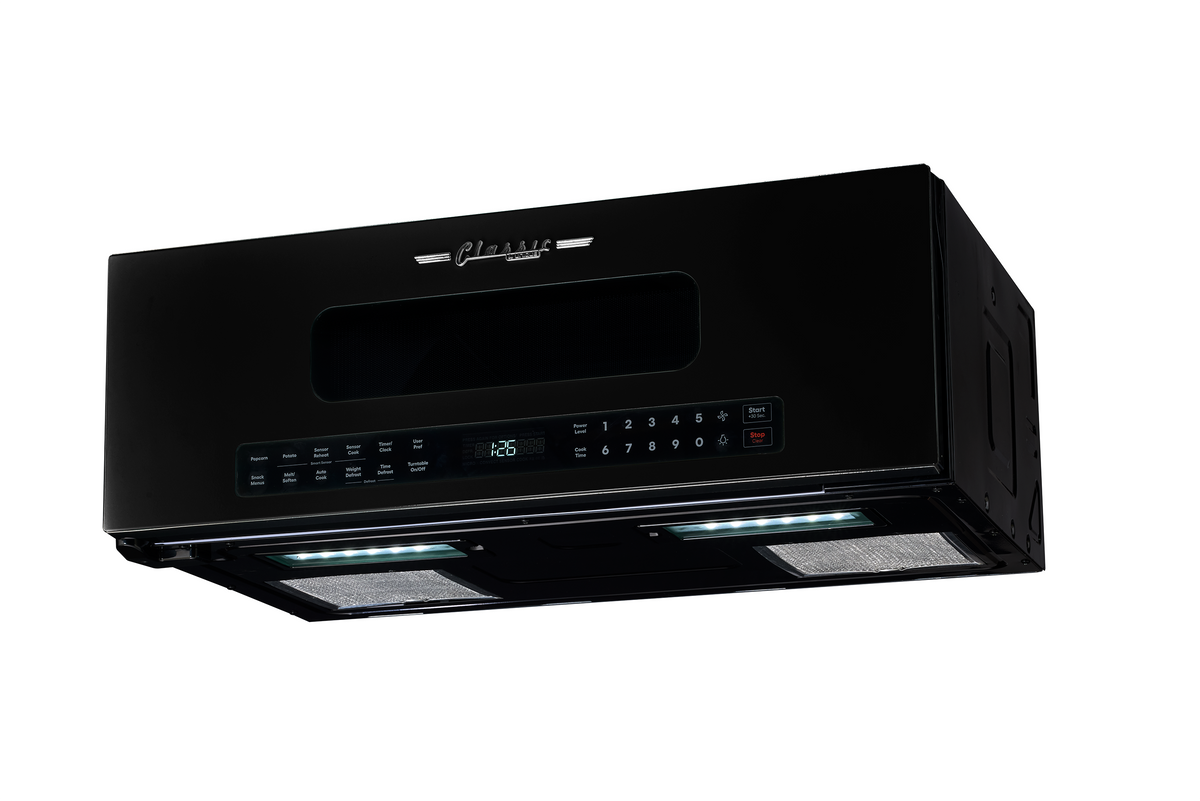 Unique Classic Retro 30" Over The Range Microwave - Black