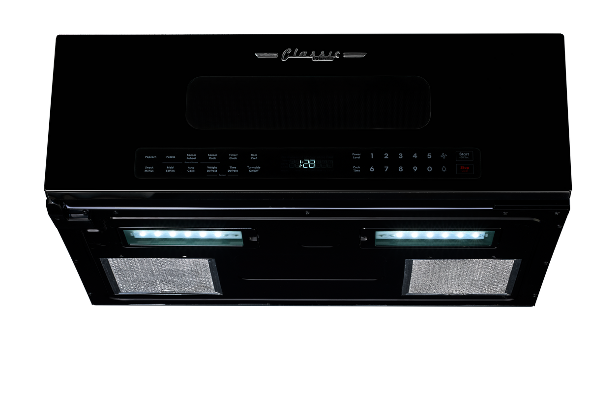 Unique Classic Retro 30" Over The Range Microwave - Black