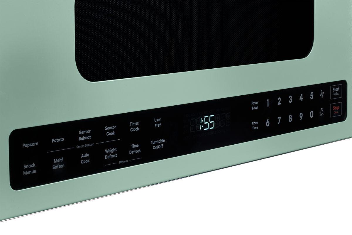 Unique Classic Retro 30" Over The Range Microwave - Light Green