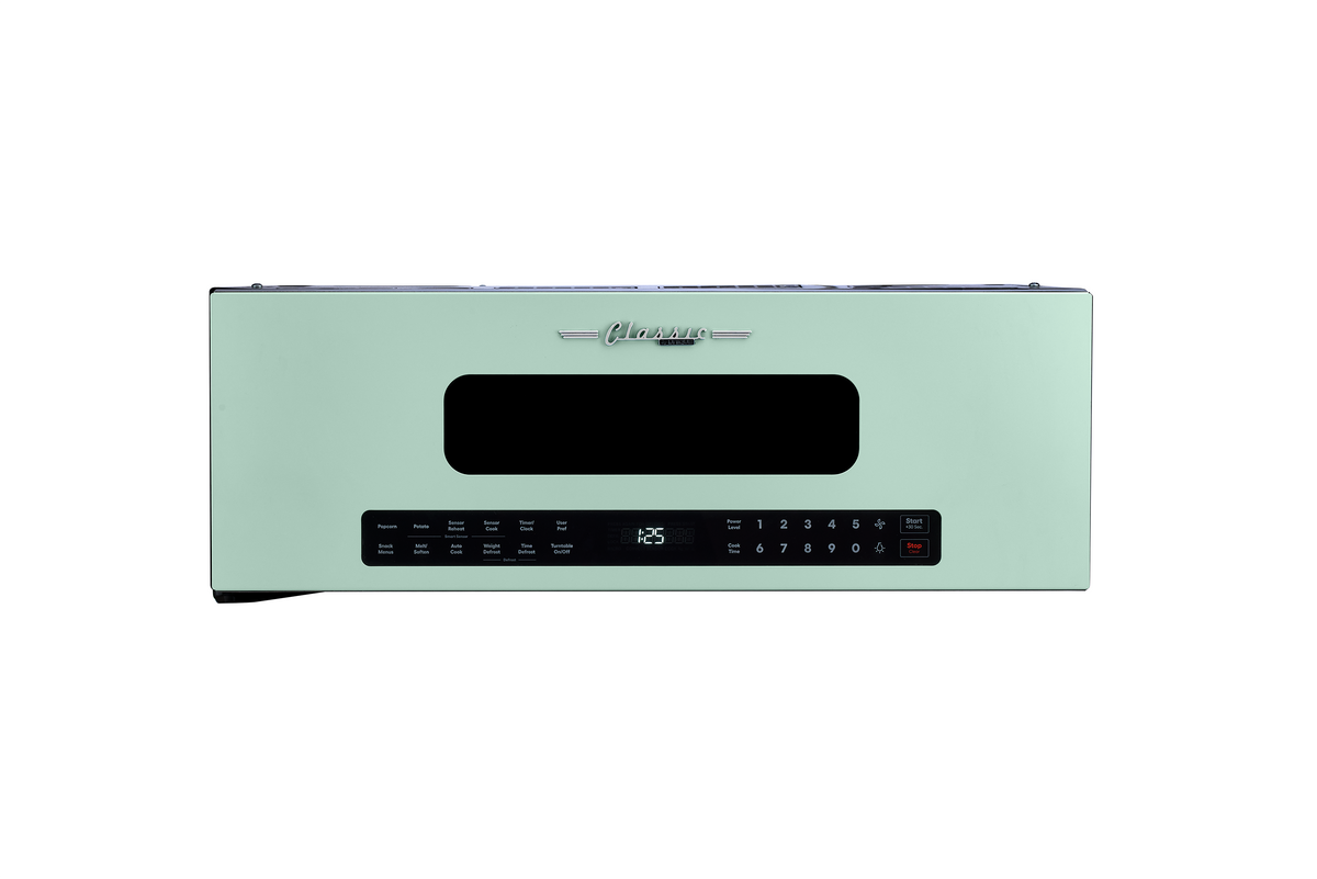 Unique Classic Retro 30" Over The Range Microwave - Light Green