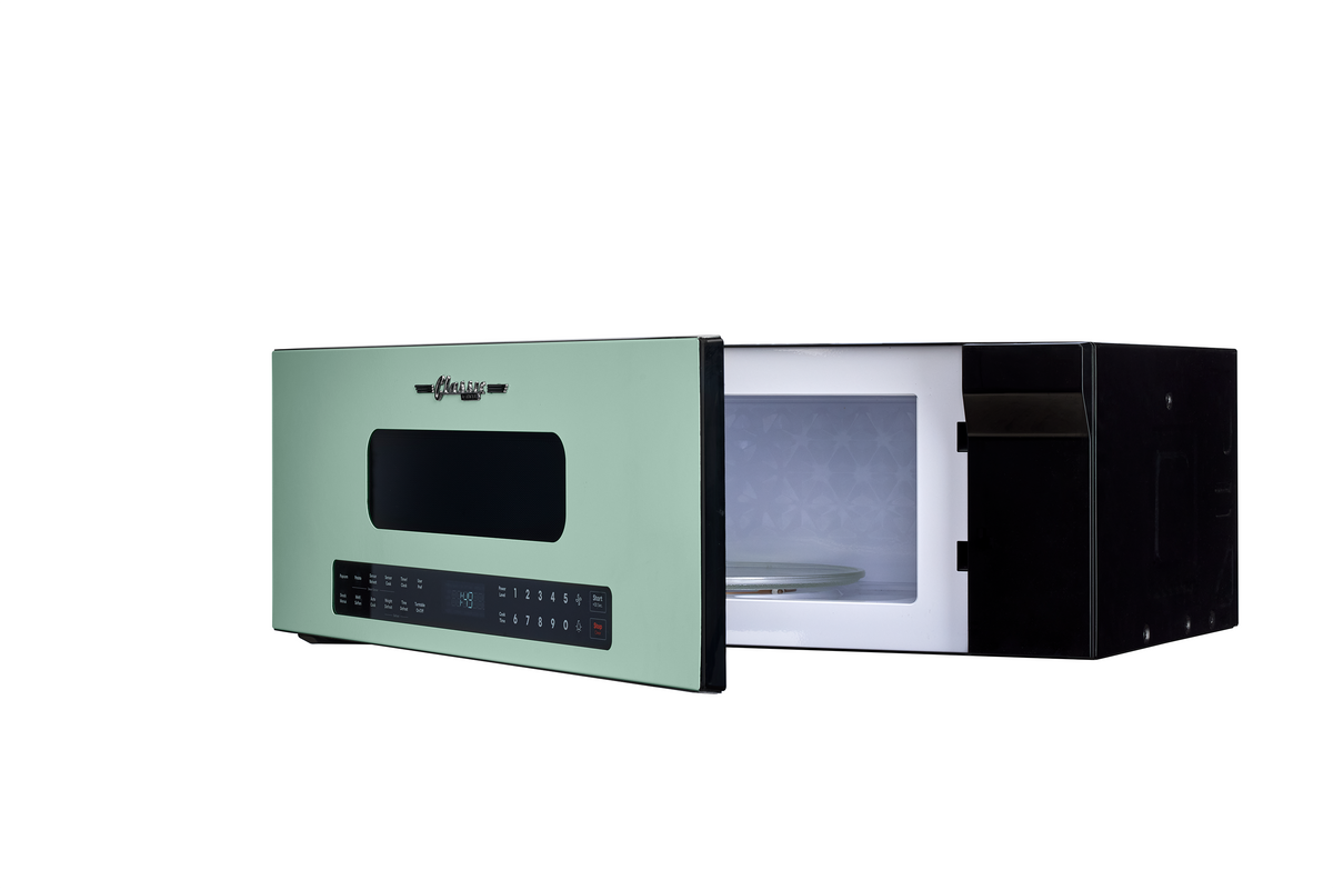 Unique Classic Retro 30" Over The Range Microwave - Light Green