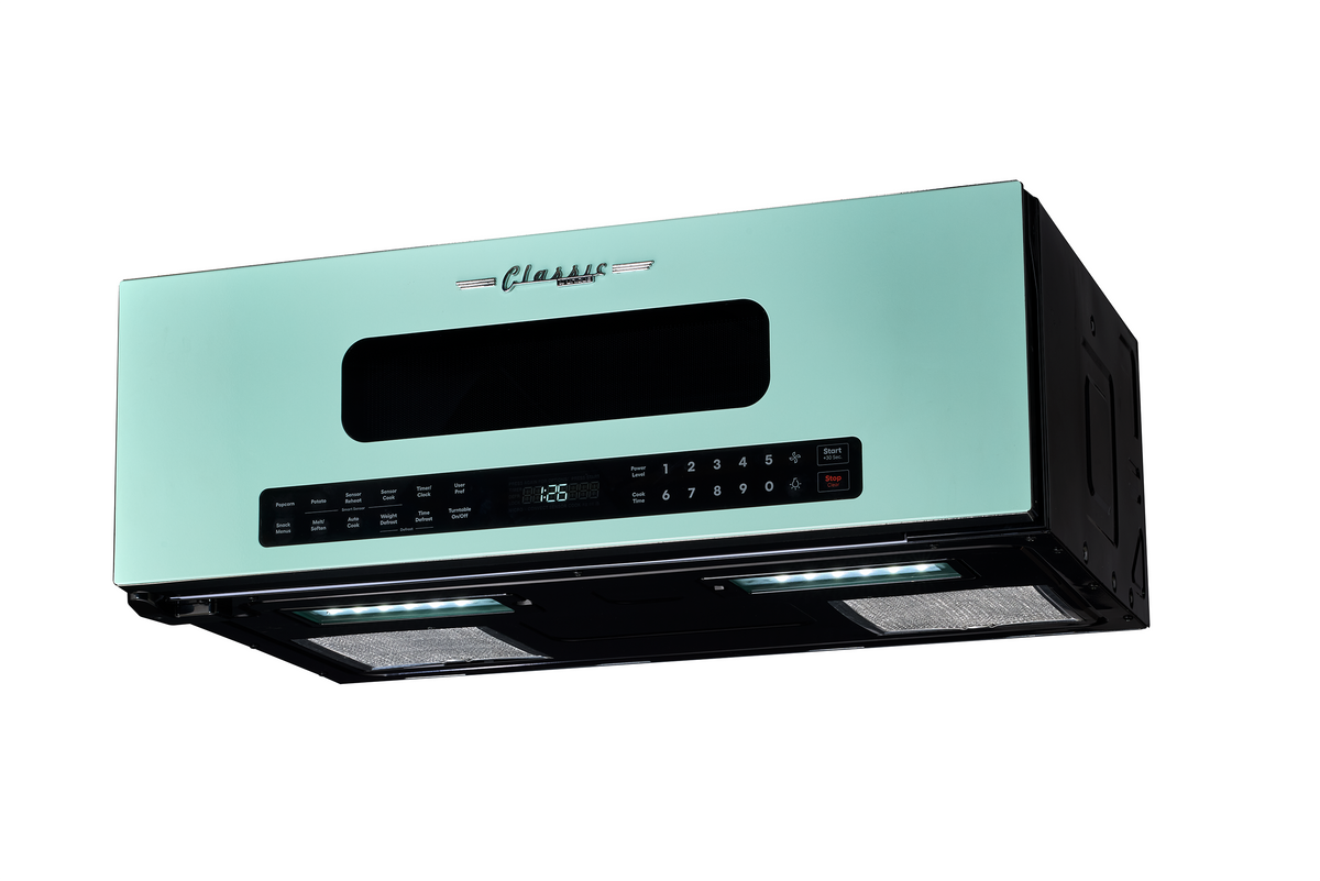 Unique Classic Retro 30" Over The Range Microwave - Turquoise