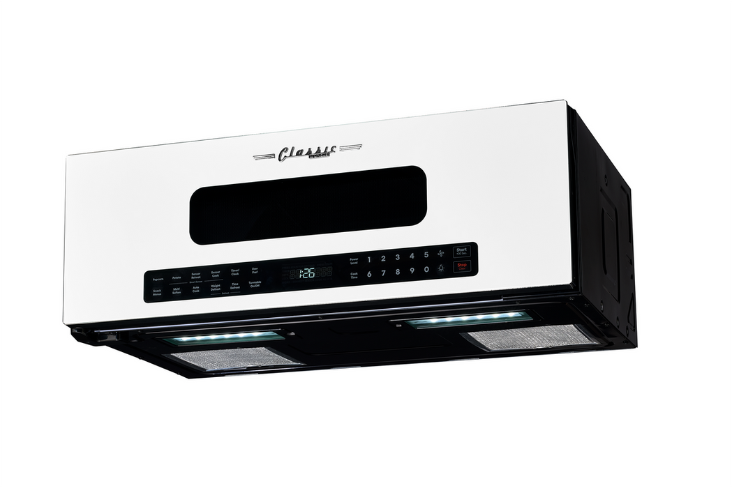 Unique Classic Retro 30" Over The Range Microwave - White