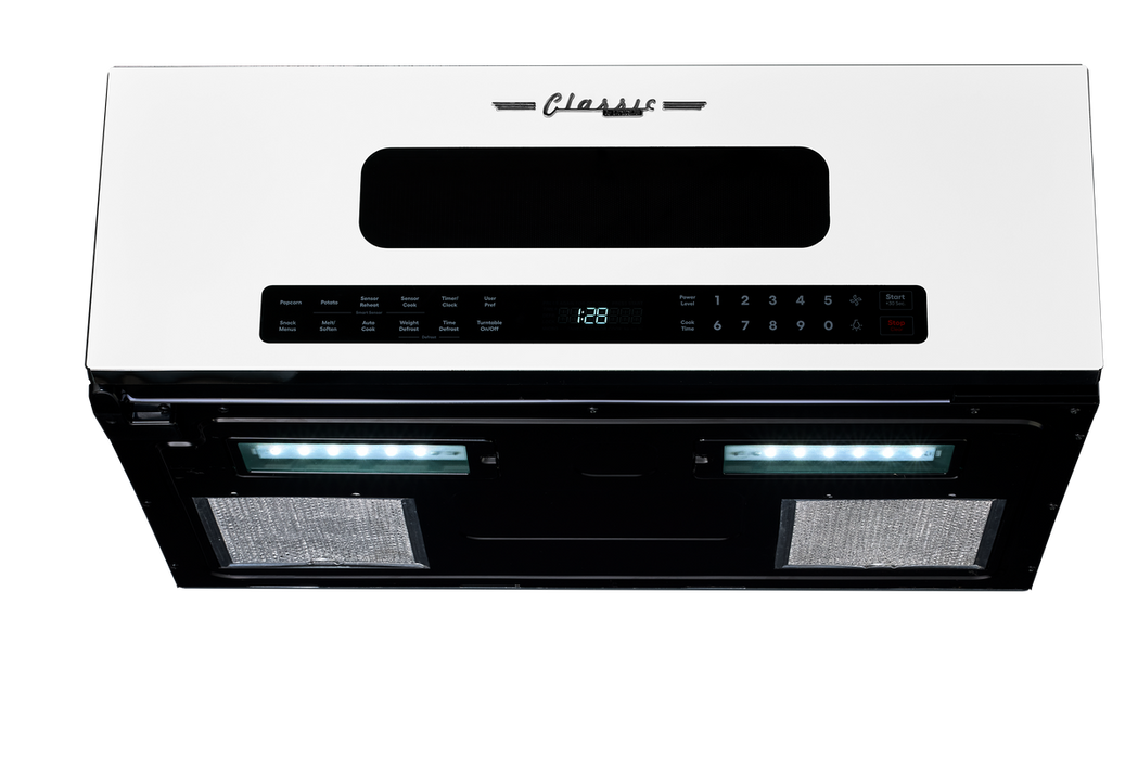 Unique Classic Retro 30" Over The Range Microwave - White