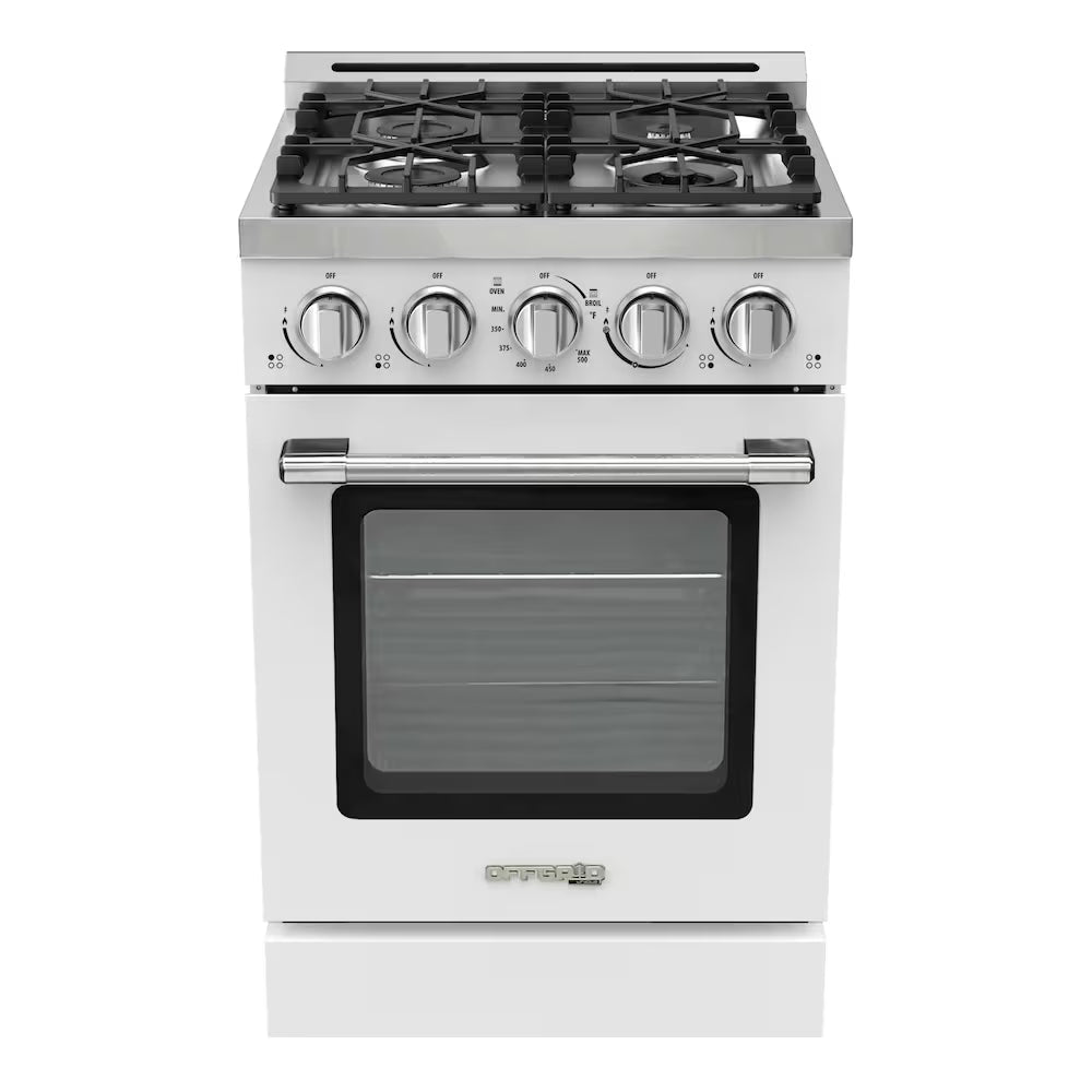 Unique 24" Modern Off-Grid Proane Range - White