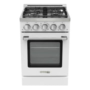 Unique 24" Modern Off-Grid Propane Range - White