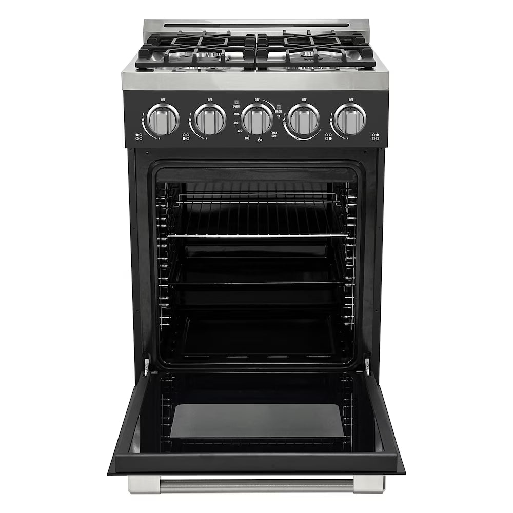 Unique 24" Modern Off-Grid Propane Range - Black