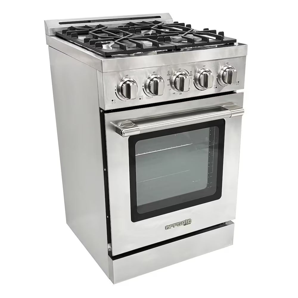Unique 24" Modern Off-Grid Propane Range - Stainless Steel