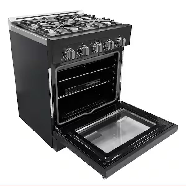 Unique 30" Classic Off-Grid Propane Range - Black