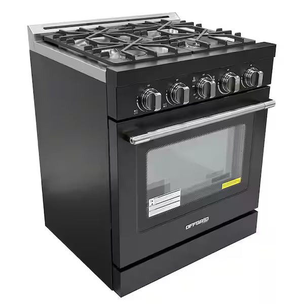 Unique 30" Classic Off-Grid Propane Range - Black