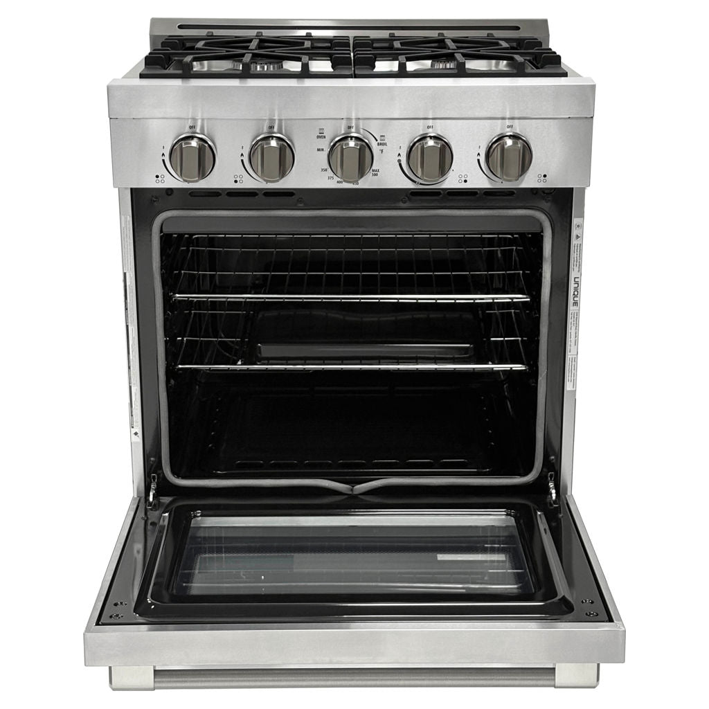 Unique 30" Classic Off-Grid Propane Range - Stainless Steel