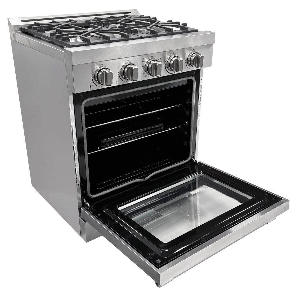 Unique 30" Classic Off-Grid Propane Range - Stainless Steel