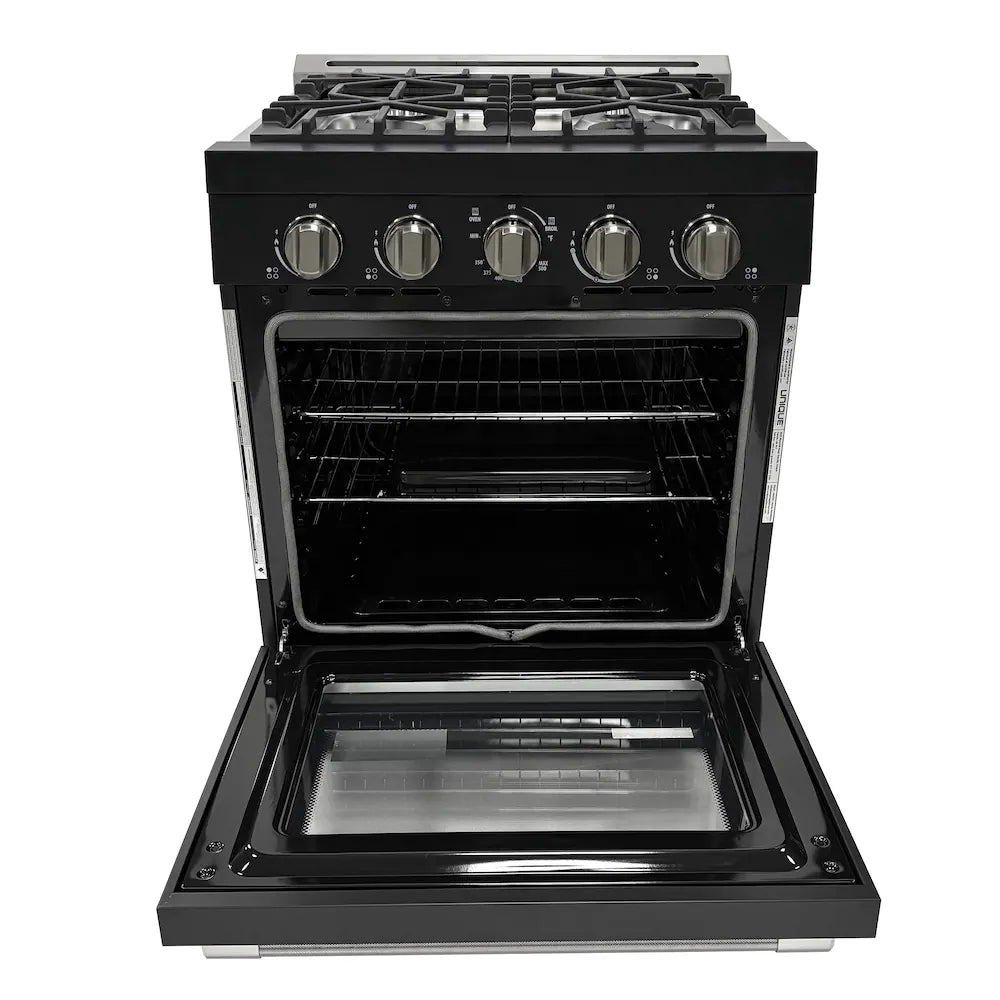 Unique 30" Modern Off-Grid Proane Range - Black
