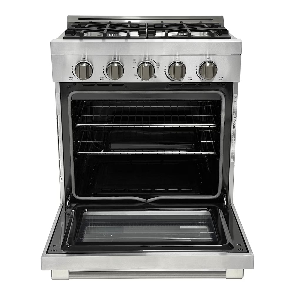 Unique 30" Modern Off-Grid Proane Range - Stainless Steel