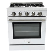 Unique 30" Modern Off-Grid Propane Range - White