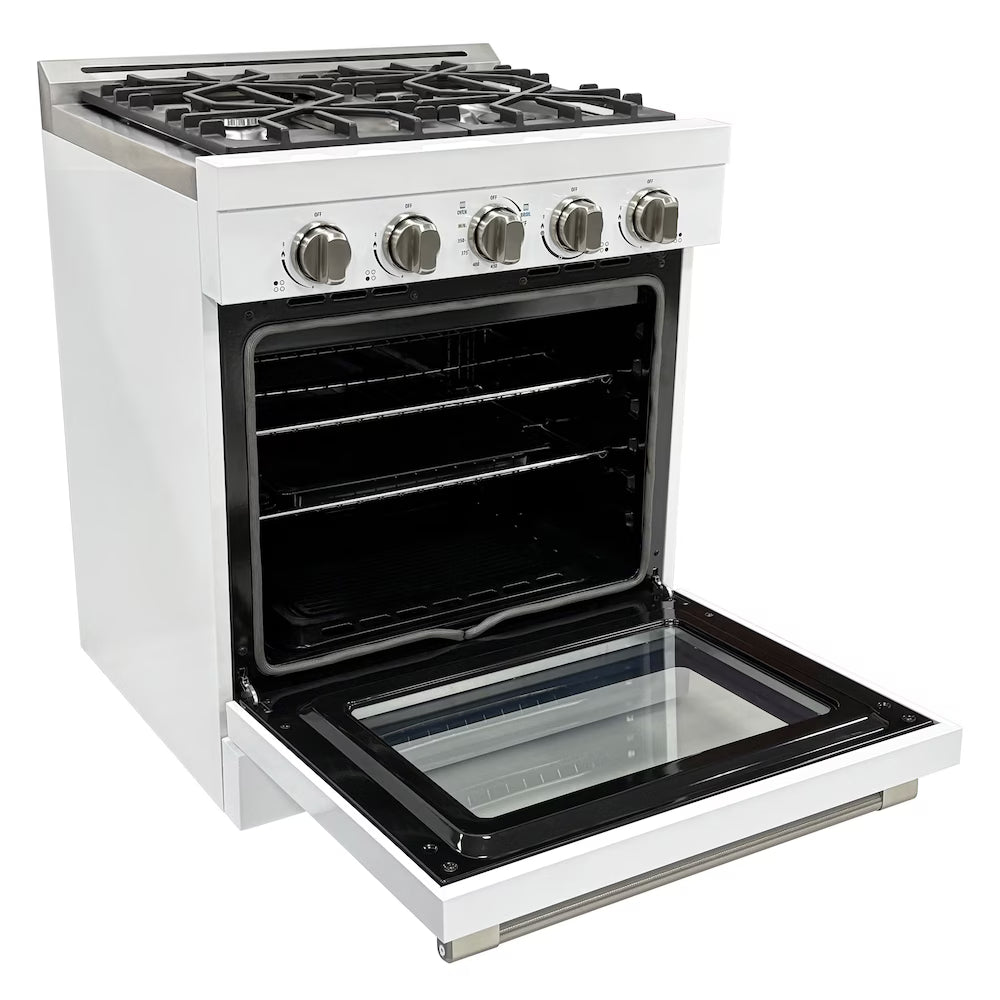 Unique 30" Modern Off-Grid Proane Range - White