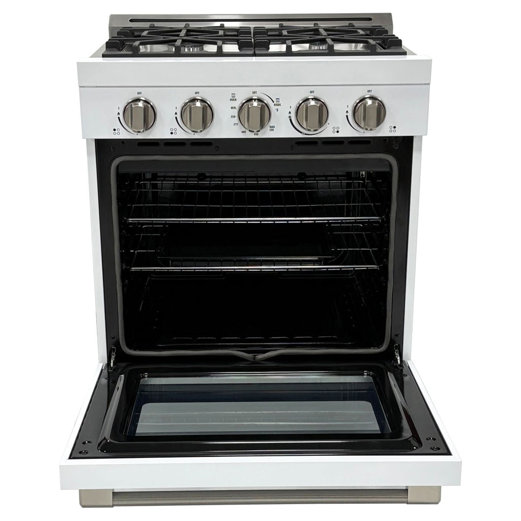 Unique 30" Off-Grid Propane Range White