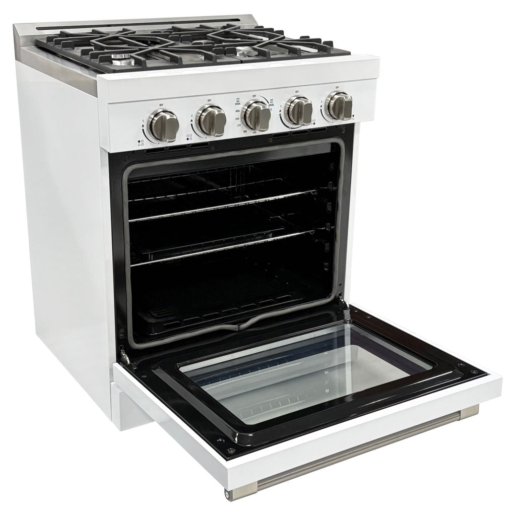 Unique 30" Off-Grid Propane Range White