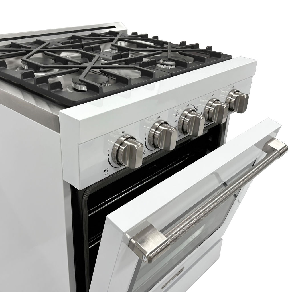 Unique 30" Off-Grid Propane Range White