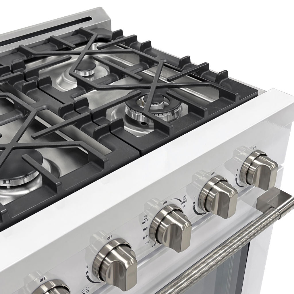 Unique 30" Off-Grid Propane Range White