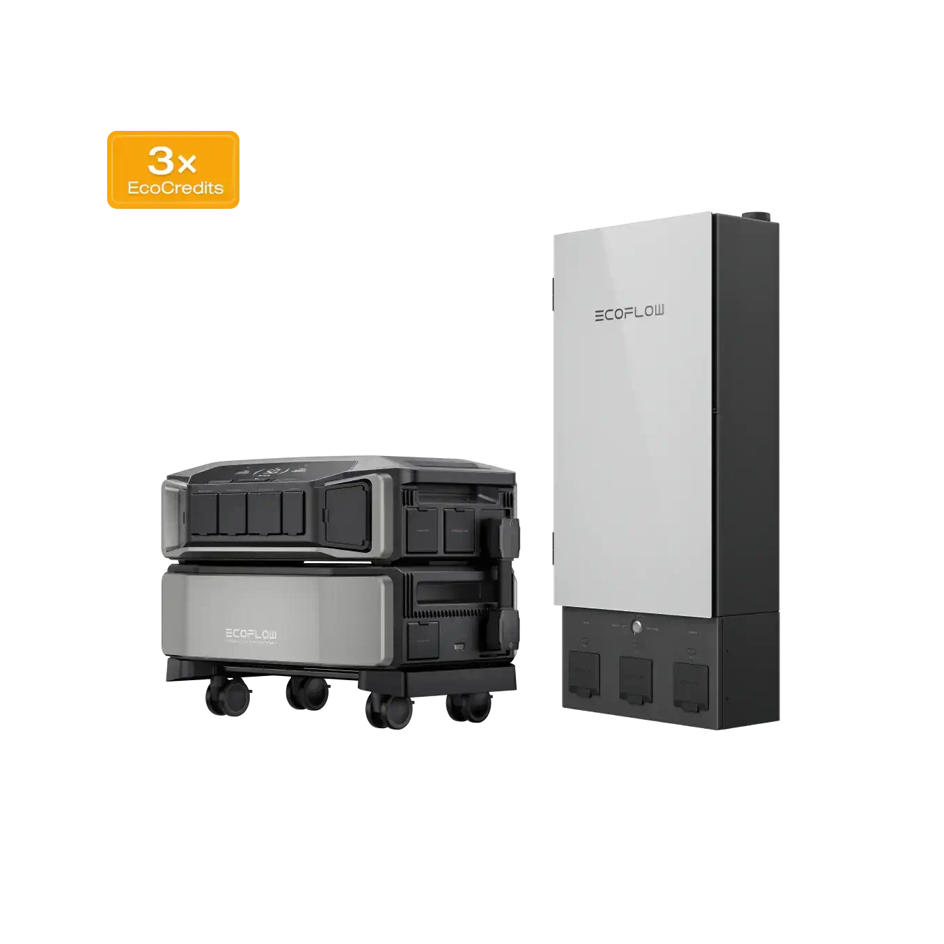 EcoFlow DELTA Pro Ultra + Battery whole-home backup from Cabin Depot, features scalable 90kWh capacity, 0-ms UPS transfer, 3x EcoCredits.