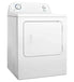 Amana 6.5 Cu. Ft. Front-Load Propane Dryer with Automatic Dryness Control in white for off-grid use.