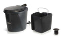 Biolan Simplett Toilet with vent and collection container, charcoal color, eco-friendly, no power or water needed, adaptable installation