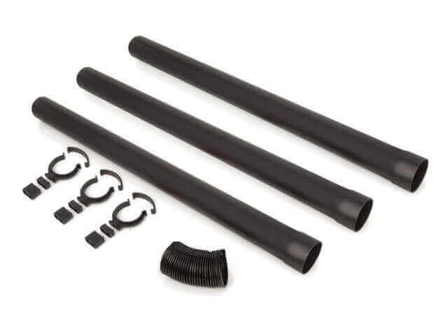 Biolan Simplett Ventilation Pipe Package from Cabin Depot, includes 3 x 70cm pipes, wall brackets, and a flexible elbow for easy installation.