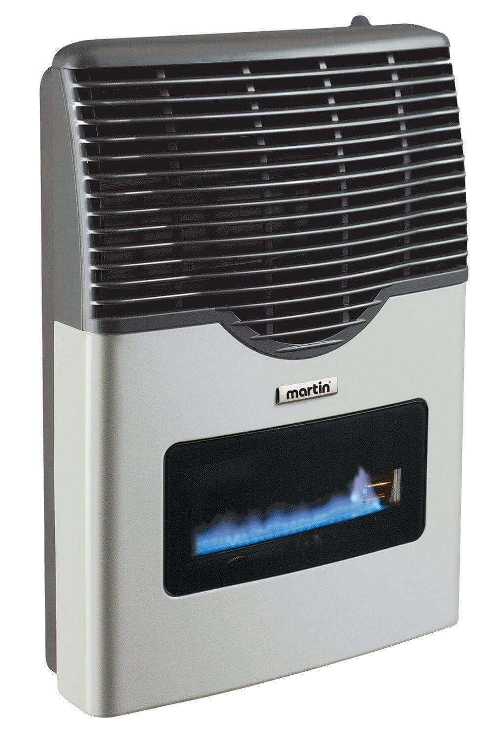 Martin 11,000 BTU Direct Vent Propane Heater with ceramic glass for off-grid use, available at Cabin Depot. No electricity needed.