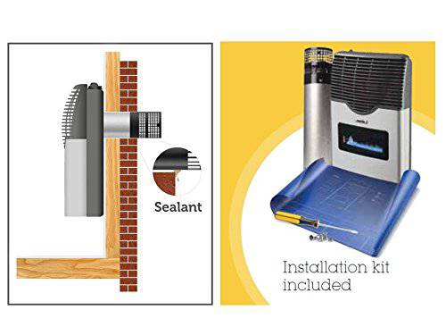 Martin 20,000 BTU Propane Heater installation with direct vent and kit, ideal for off-grid, from Cabin Depot