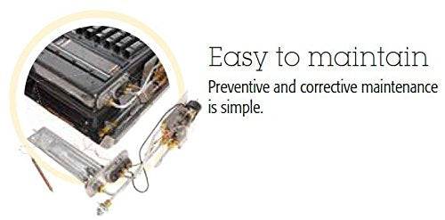 Easy maintenance components for Martin propane heater, highlighting simple preventive and corrective care.
