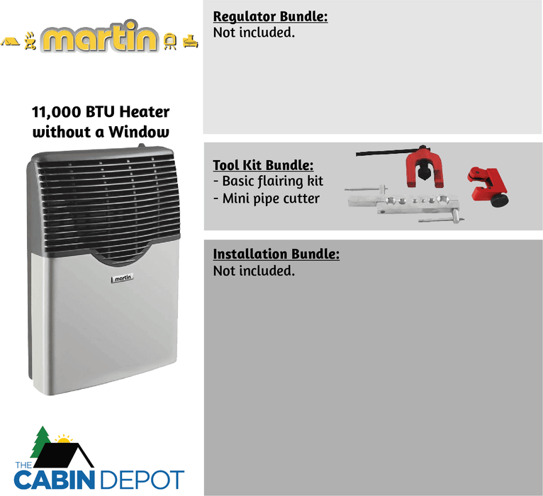 Martin 11,000 BTU Direct Vent Propane Heater MDV12P - Uncategorized by Bismar