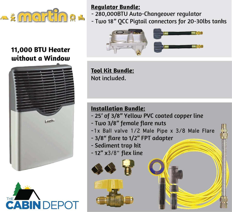 Martin 11,000 BTU Direct Vent Propane Heater MDV12P - Uncategorized by Bismar